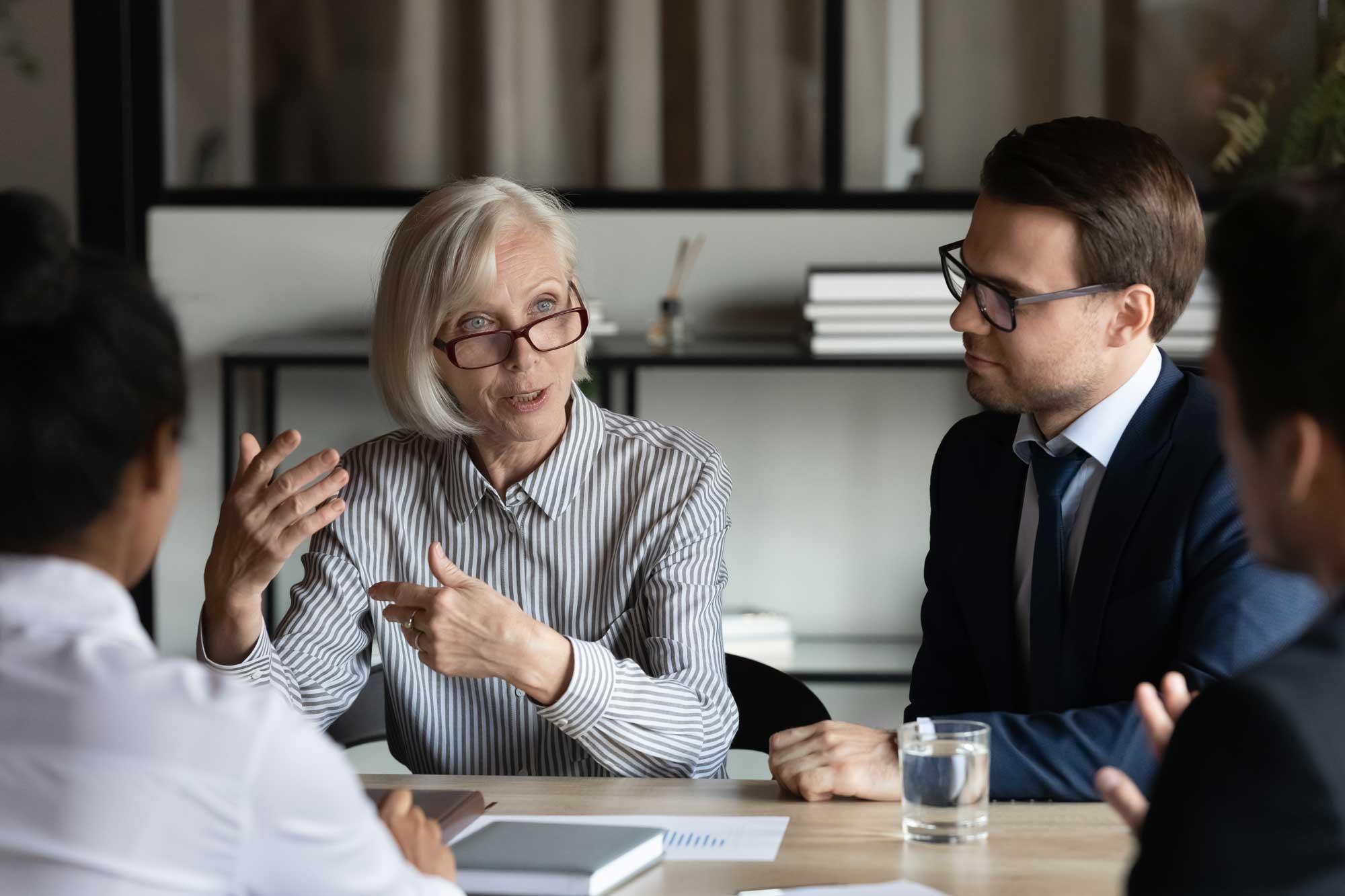 Group of executives in a professional meeting